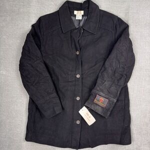 Vintage HB II Harvé Benard Women Black Wool Cashmere Coat NWT 16